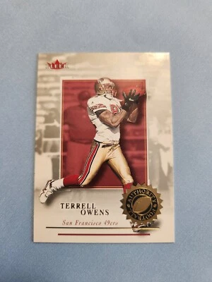 terrell owens 2001 FLEER  #43 FOOTBALL  AUTHORITY 49ERS - Image 1 of 2