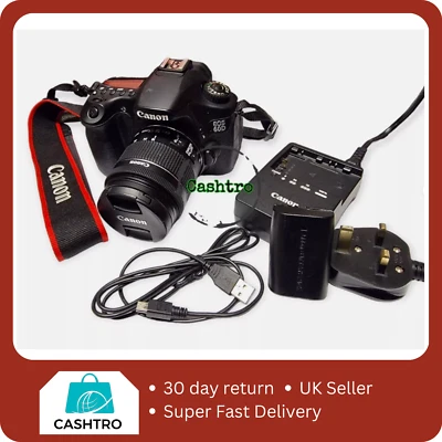 Canon EOS 60D DSLR Camera & EFS 18-55mm Lens Battery/Charger/USB (USED) - Image 1 of 4