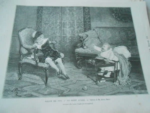 Gravure 1879 - Enfant Un petit Avare de M. Adrien Marie - Picture 1 of 1