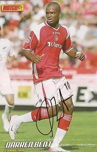 CHARLTON: DARREN BENT SIGNED A4 (12x8) MAGAZINE PICTURE+COA - Picture 1 of 1