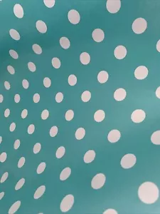 Blue Spot Tablecloth 2m PIECE VINYL OILCLOTH PVC WIPE CLEAN TABLECLOTH - Picture 1 of 3