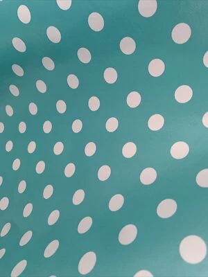 Blue Spot Tablecloth 2m PIECE VINYL OILCLOTH PVC WIPE CLEAN TABLECLOTH - Image 1 of 3