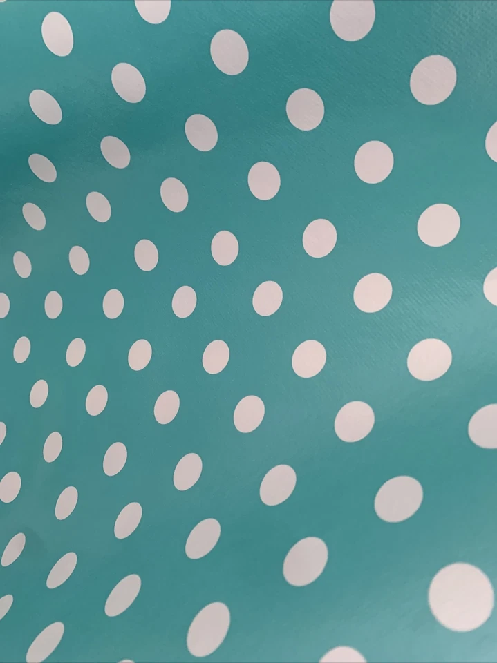 Blue Spot Tablecloth 2m PIECE VINYL OILCLOTH PVC WIPE CLEAN TABLECLOTH - Image 1 of 3