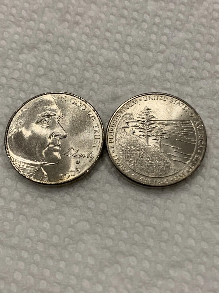 2005-D SMS 5 Cent Full Roll BU Nickel, Lewis And Clarke Expedition, Ocean View - Image 1 of 4