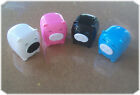 4 Novelty Pencil Sharpeners - Cute Happy Pigs - White, Pink, Blue & Black