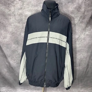Neighborhood Track Jacket Mens XL Black Nylon Made in Japan Streetwear Retro END - Picture 1 of 15