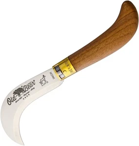 Cuchillo de poda grande curvo de acero inoxidable para guardería y jardín - Italia - Imagen 1 de 8