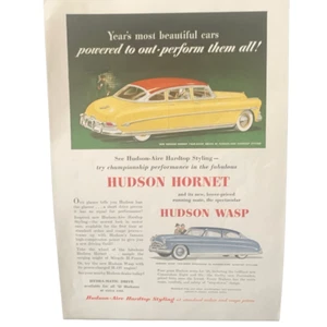 Vintage 1952 Hudson Hornet Hudson Wasp Ad Advertisement - Picture 1 of 4
