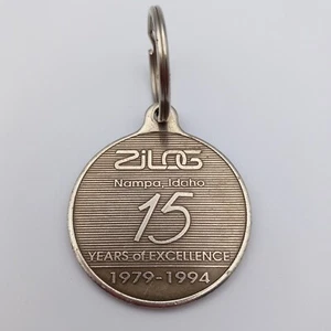 Vintage Zilog Microprocessors Keychain Nampa Idaho Key Fob Ring Tech Advertising - Picture 1 of 4
