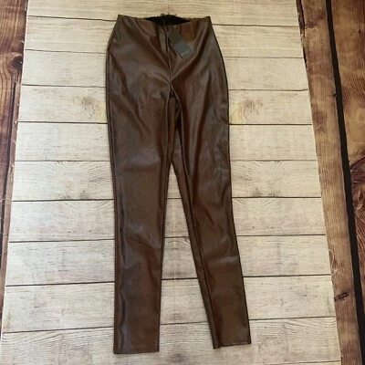 Nasty Gal faux leather snake print size 4 pants leggings NWT - Image 1 of 4