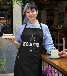 Personalised  Apron Custom Printed Master Head Cooking Chef Any Logo text BBQ UK - Picture 1 of 17