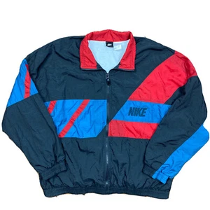 NIKE Vintage Men's Black Label Full Zip Windbreaker Jacket Size XL - Picture 1 of 5