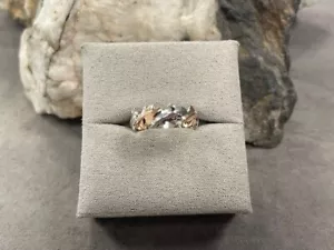 Anello Gallese Argento e Oro Rosa 9ct Rovere Royal Clogau Misura M Nuovo Raro Galles 925 - Foto 1 di 13