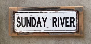 Sunday River Newry Maine ME Ski Skiing New England Vintage Sign Cabin Home Decor - Picture 1 of 3
