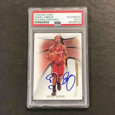 2008-09 SP Authentic #59 Daniel Gibson Signed Card AUTO PSA Slabbed Cavaliers - Image 1 of 2