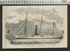 G325 / Gravure 1858 /  Le Grillon Yacht Royal Du Prince De Prusse