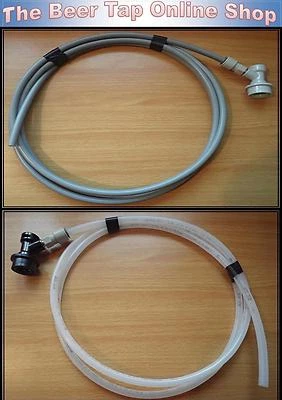 3/8" CO2 & Beer Line/Pipe + Gas, Liquid Ball Lock Disconnect Cornelius/Corny Keg