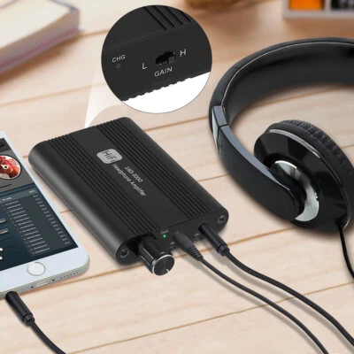 16-300Ω HIFI Headphone Amplifier Portable Earphone AMP 3.5mm w/ Audio USB Cable - Image 1 of 4
