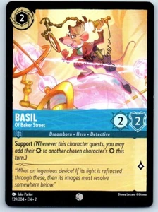 Tarjeta Lorcana Disney Basil Of Baker Street 139/204 - Imagen 1 de 2