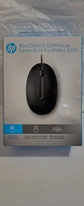 PACK of 2 HP Wired Desktop 320M Mouse Color: Black L94486-001 9VA80AA#ABA - Afbeelding 1 van 3