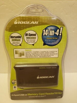 IOGEAR GFR280 Universal Memory Bank Hi-Speed USB 2.0 MEMORY CARD READER/WRITER - Image 1 of 2