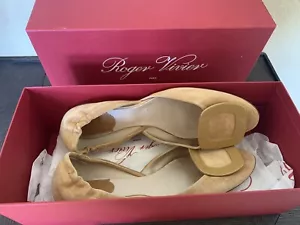 Roger Vivier Chips Ballerinas Buckle Flats Suede Size 36 - Picture 1 of 5