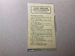 Light Brigade Announcements July to December 1923 Women's Missionary Society PA - Foto 1 di 2