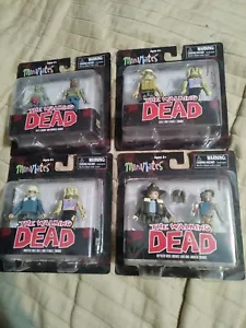 THE WALKING DEAD Set of 4 Series 1 MINIMATES 2-Packs Diamond Select NIB (2012) - Picture 1 of 2