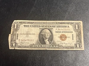 1935 1935A One Dollar Bill • Hawaii Note • WWII Emergency P34547515C - Picture 1 of 2