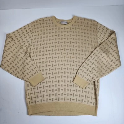 Tricots St. Raphael Beige Men’s XL Crewneck Sweater Made In USA Cotton Blend - Image 1 of 4