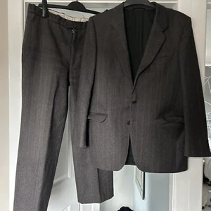 Paul LaGambina suit 40R 34w 26L grey Made In Germany - Picture 1 of 10
