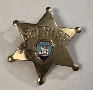 Vintage Connecticut Sheriff Child Toy Badge With Ship Galleon - Picture 1 of 4