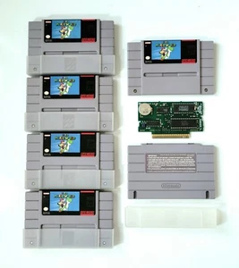 SNES Super Mario World Authentic Nintendo Game Cart + Dust Cover - Pins Cleaned - Picture 1 of 12