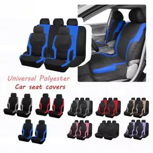 New Universal Polyester Car Seat Covers Sporty Design Fit For Most Car Suv Truck - Picture 1 of 37