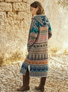 Maxi Abrigo Peruvian Connection Agasis Tejido Alpaca Con Capucha XL NUEVO CON ETIQUETAS - Imagen 1 de 19