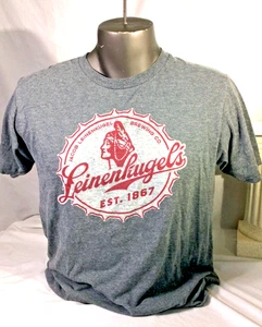 Leinenkugel's Beer Bottle Cap Men's Sonoma T-Shirt Gray Size Medium - Picture 1 of 2
