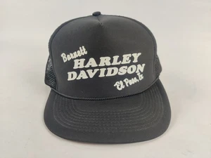 Sombrero Snapback Vintage Años 80/90 Barnett Harley Davidson El Paso Texas Trucker - Imagen 1 de 10