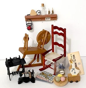 Mecedora tijeras de tela costura casa de muñecas miniatura 1:12 CASA DE LA ABUELA - Imagen 1 de 7