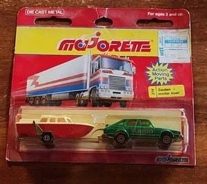 Vintage Majorette 314 Sedan Boat Saab 900 Turbo 1984 Green 1/64 NEW France - Picture 1 of 16