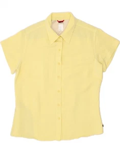 THE NORTH FACE Womens Short Sleeve Shirt UK 18 XL Yellow Polyester AS11 - Picture 1 of 3