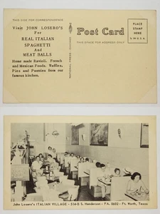 John Losero's Italian Village Restaurant Ft Worth TX 1940s Int. Dining Patrons - Picture 1 of 1