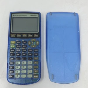 Texas Instrument TI-83 Plus Clear Blue Edition Graphing Calculator FOR PARTS - Picture 1 of 5