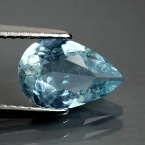 1.46 ct Fabulous Pear Cut (10.28 x 6.88 mm) Brazil Sky Blue Aquamarine Gemstone - Picture 1 of 3