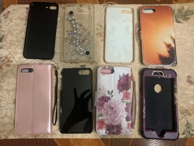 Lote de 8 fundas carteras para iPhone 8 Plus  Foto 1 de 4