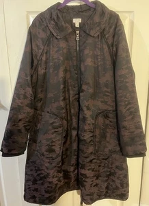 LOGO by Lori Goldstein Damen langer gefütterter Wintermantel Taschen Größe Large gebraucht, in einwandfreiem Zustand - Bild 1 von 12