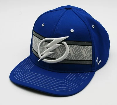 Gorra Tampa Bay Lightning Snapback blanca azul Zephyr NHL algodón ajustable Foto 1 de 4
