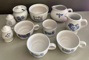 Pfaltzgraff Yorktowne Lot of 11 Stoneware - Mugs Pitcher Salt And Pepper Shakers - Picture 1 of 23