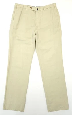 Pantalones Chinolino Incotex Para Hombre Talla 36 Mezcla Algodón Lino Beige Actual 35W x 34I Foto 1 de 4