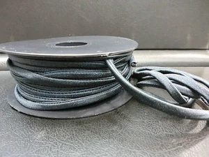 1 MT FETTUCCIA TUBOLARE ELASTICO LYCRA CUCITO COLLANE BRACCIALI COSTUMI GRIGIO S - Picture 1 of 1