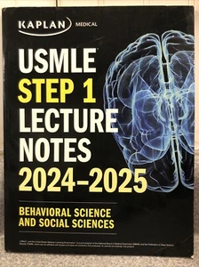 Kaplan Medical USMLE Step 1 Lecture Notes 2024-2025 Behavioral Science & Social - Picture 1 of 2